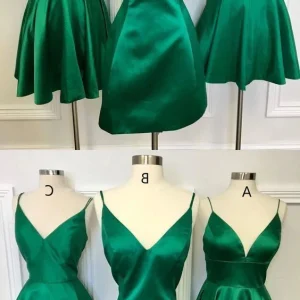 Robe de soirée vert émeraude pour juniors, robe de danse de 8e année
