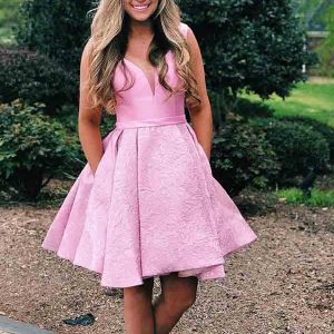 Robe de soirée courte rose | Robe de bal courte