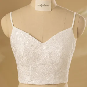 Tifffanie Spaghetti Straps Lace Bridal Top