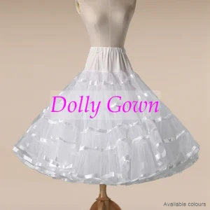 Jupon longueur thé, jupon court, accessoires